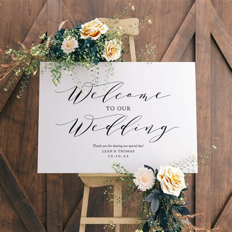 Printable Welcome To Our Wedding Sign